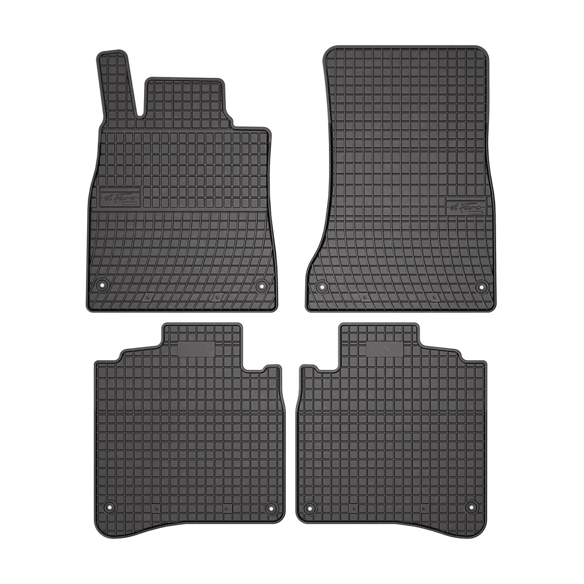 Mercedes S Class W222 Floor Mats - Omac - El Toro Rubber - Black - '14-'20 Mercedes S Class W222 Floor Mats - Omac - El Toro Rubber - Black - '14-'20